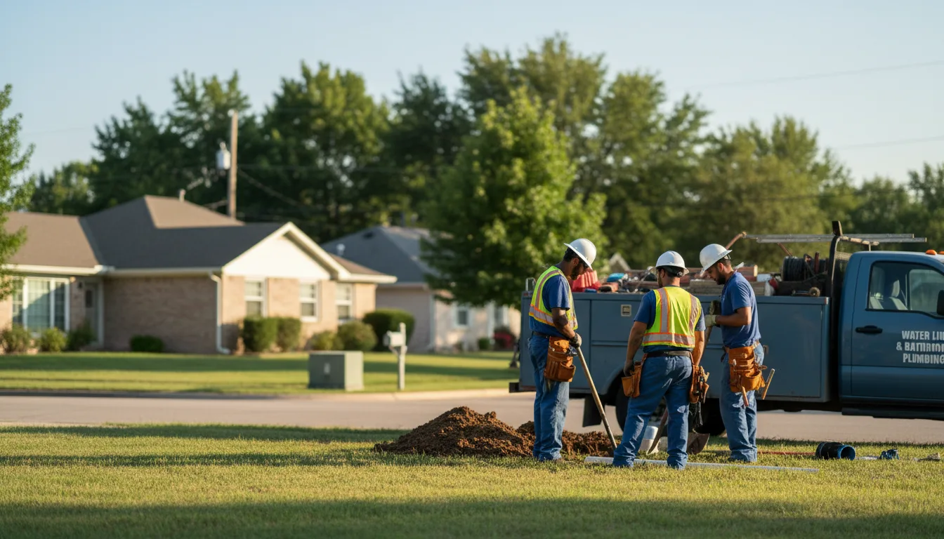 Residential water line and bathroom plumbing service in Hamden, NY